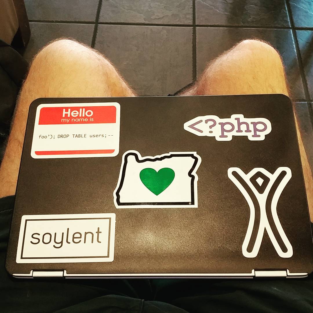 Stickered up my new laptop.
#sql #mysql #soylent #php #oregon #burningman #softwareengineering #softwareengineer #asus #chrimebook