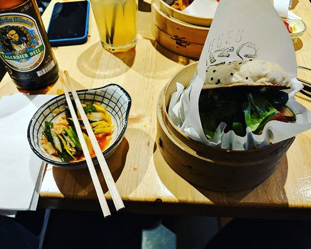 On a street in Berlin called “Great Hamburger Street,” there is just one hamburger place. It’s called @shisoburger and it has a wonderful Asian fusion cheeseburger with waygu on a rice bun with kimchi on the side. So great!