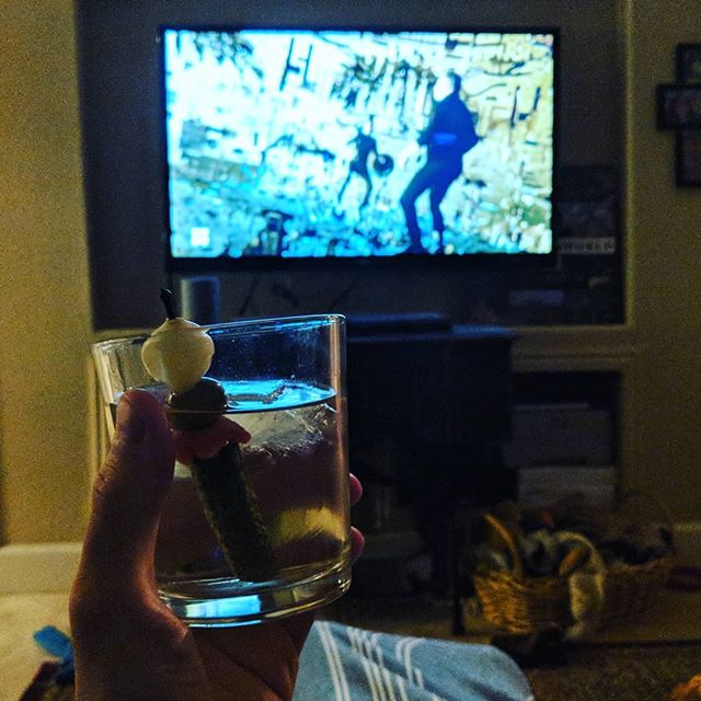 After a long day of not doing anything, it’s time for a martini and #theexpanse