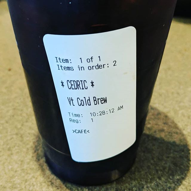 🙄☕
They almost always get my name wrong at this one. Sometimes it’s really crazy. At  least it’s a real name this time.